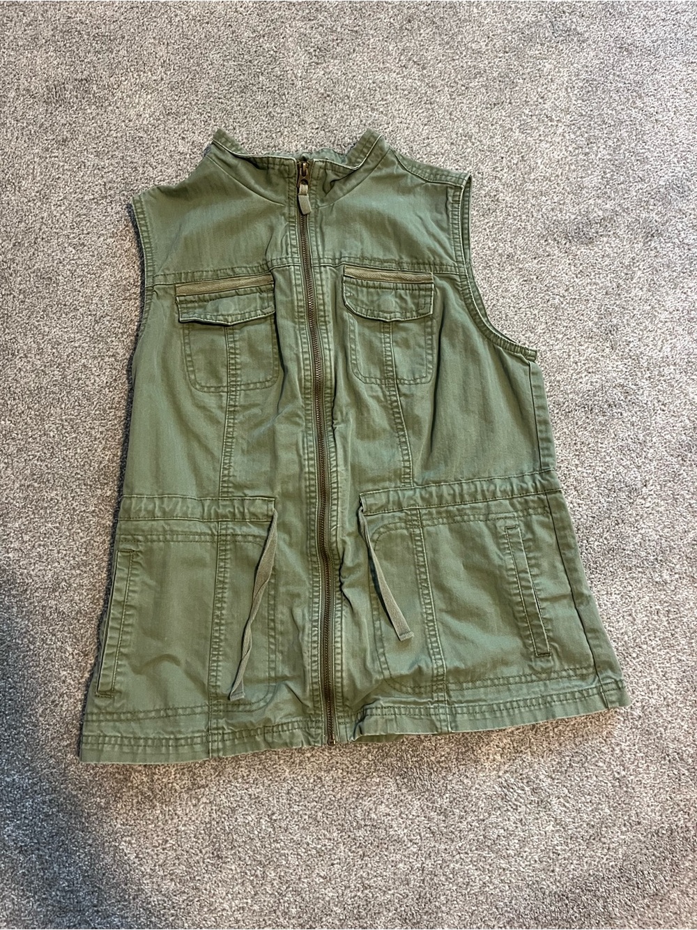 Merona Olive Green Girls Utility Vest with Front Pockets